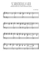 Téléchargez l'arrangement pour piano de la partition de Scarborough Fair en PDF